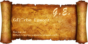 Görbe Egmont névjegykártya